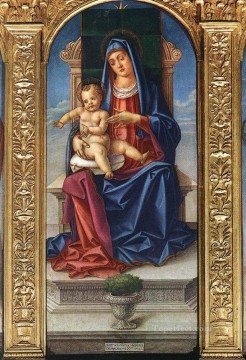 Bartolomeo Vivarini Painting - Madonna Enthroned Bartolomeo Vivarini